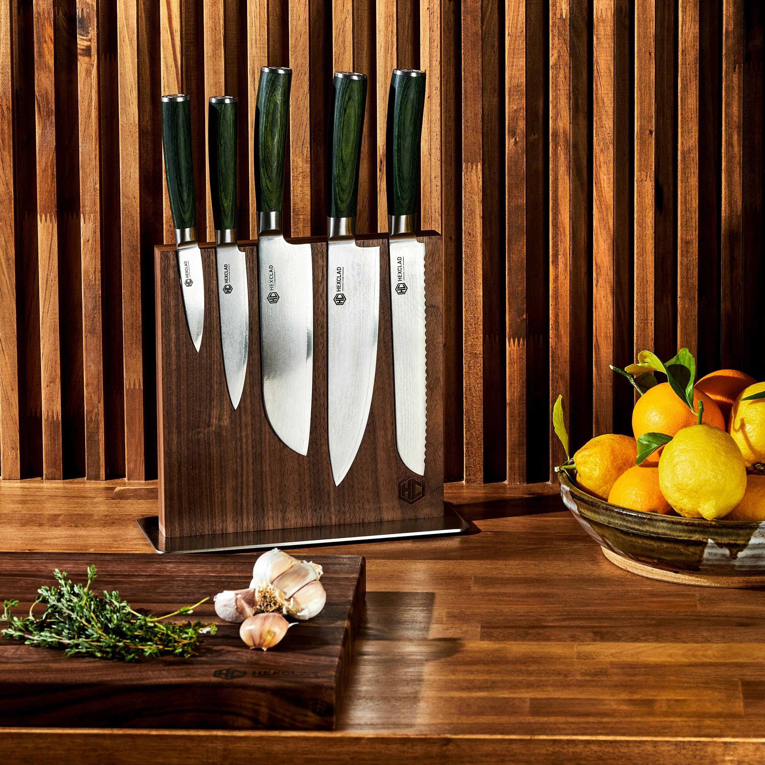 Magnetic Knife Block. Walnut - Image 4