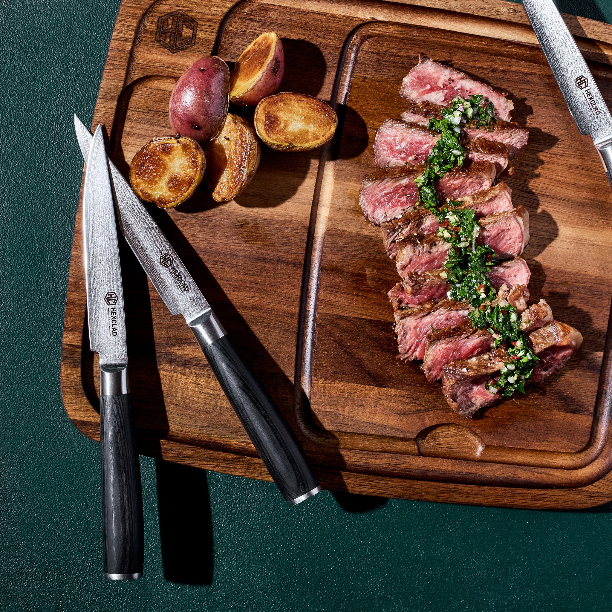 Steak Knife & Bistecca Plate Set. 8-pc (Espresso) - Image 6