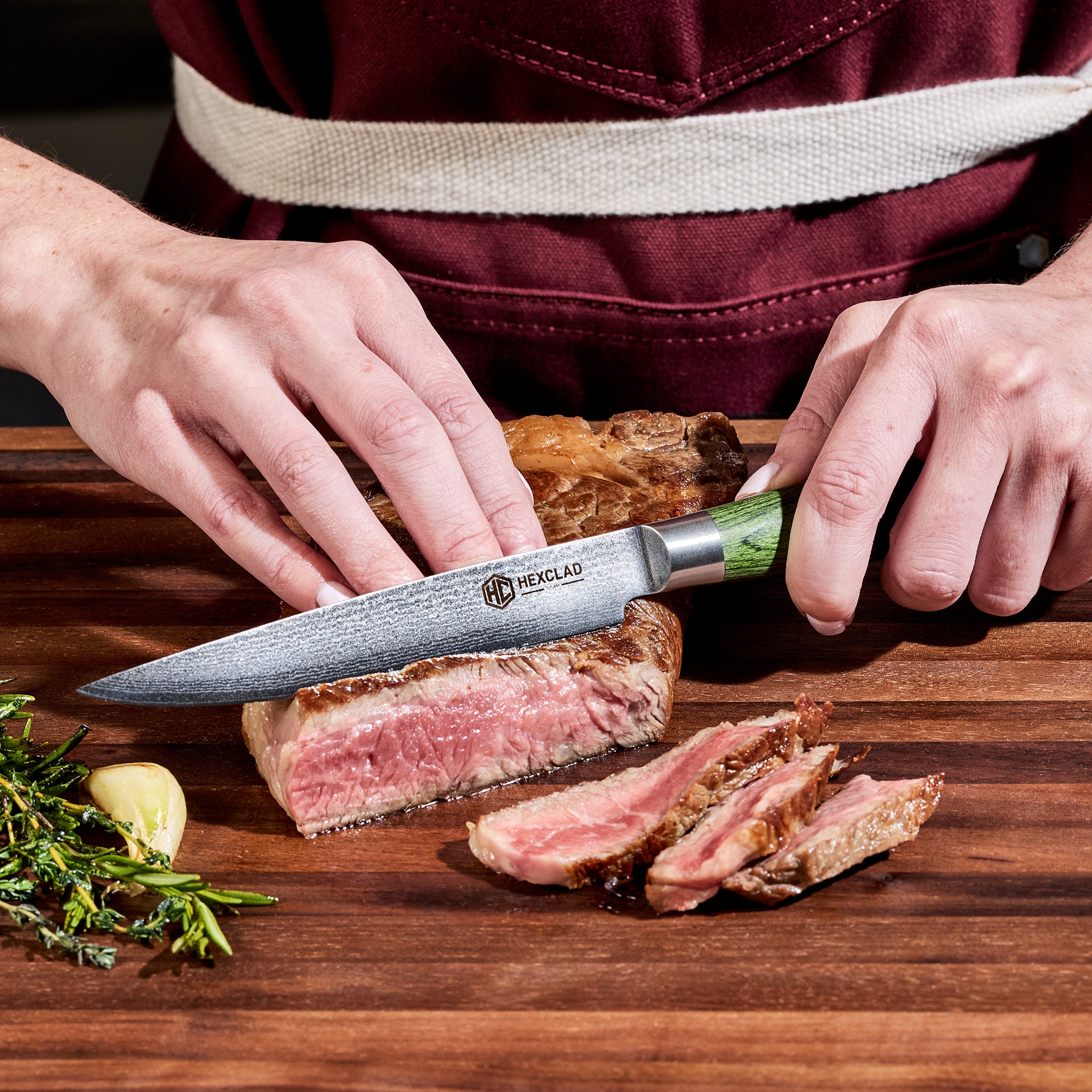 Steak Knife & Bistecca Plate Set. 8-pc (Green) - Image 3