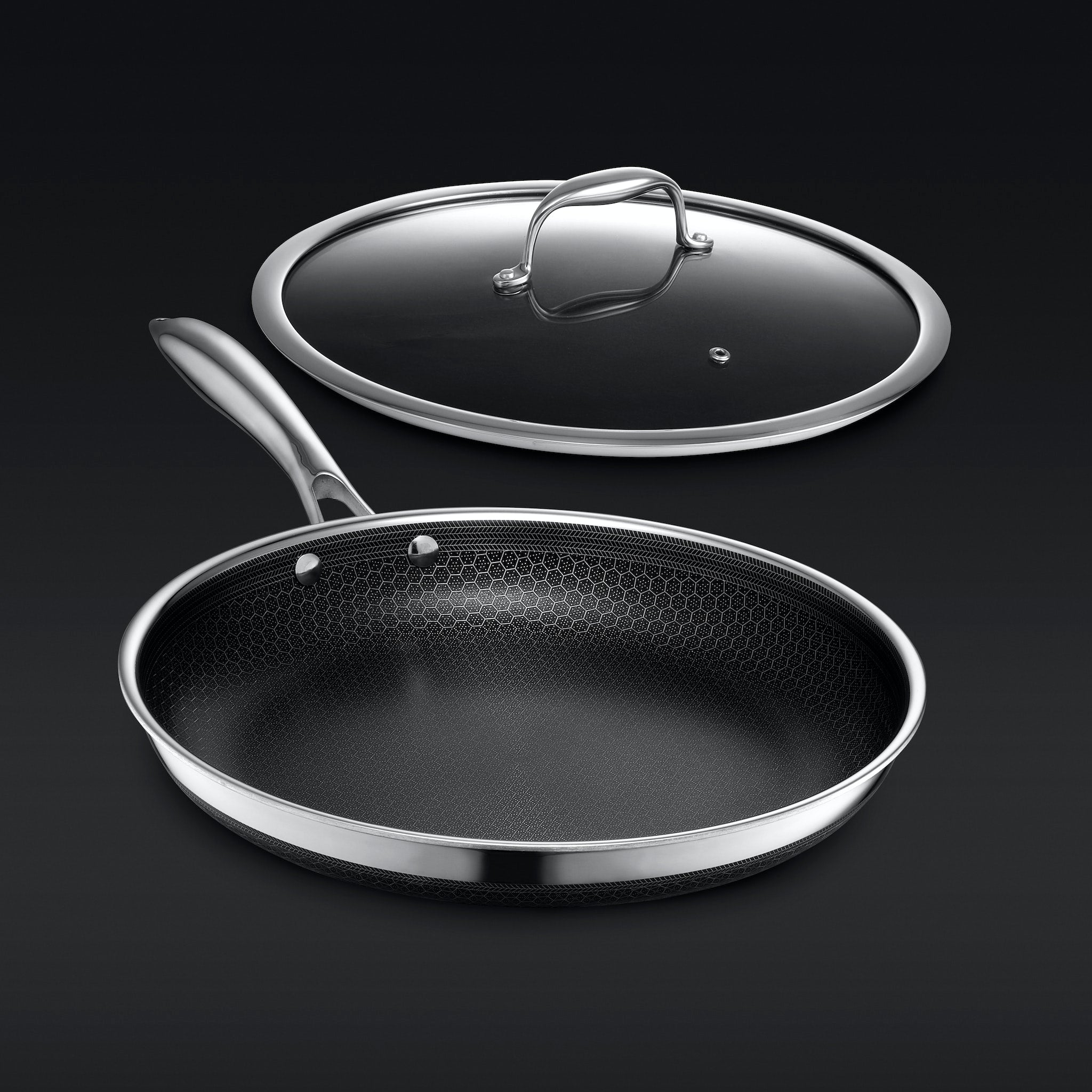 Hybrid Fry Pan with Lid. 12