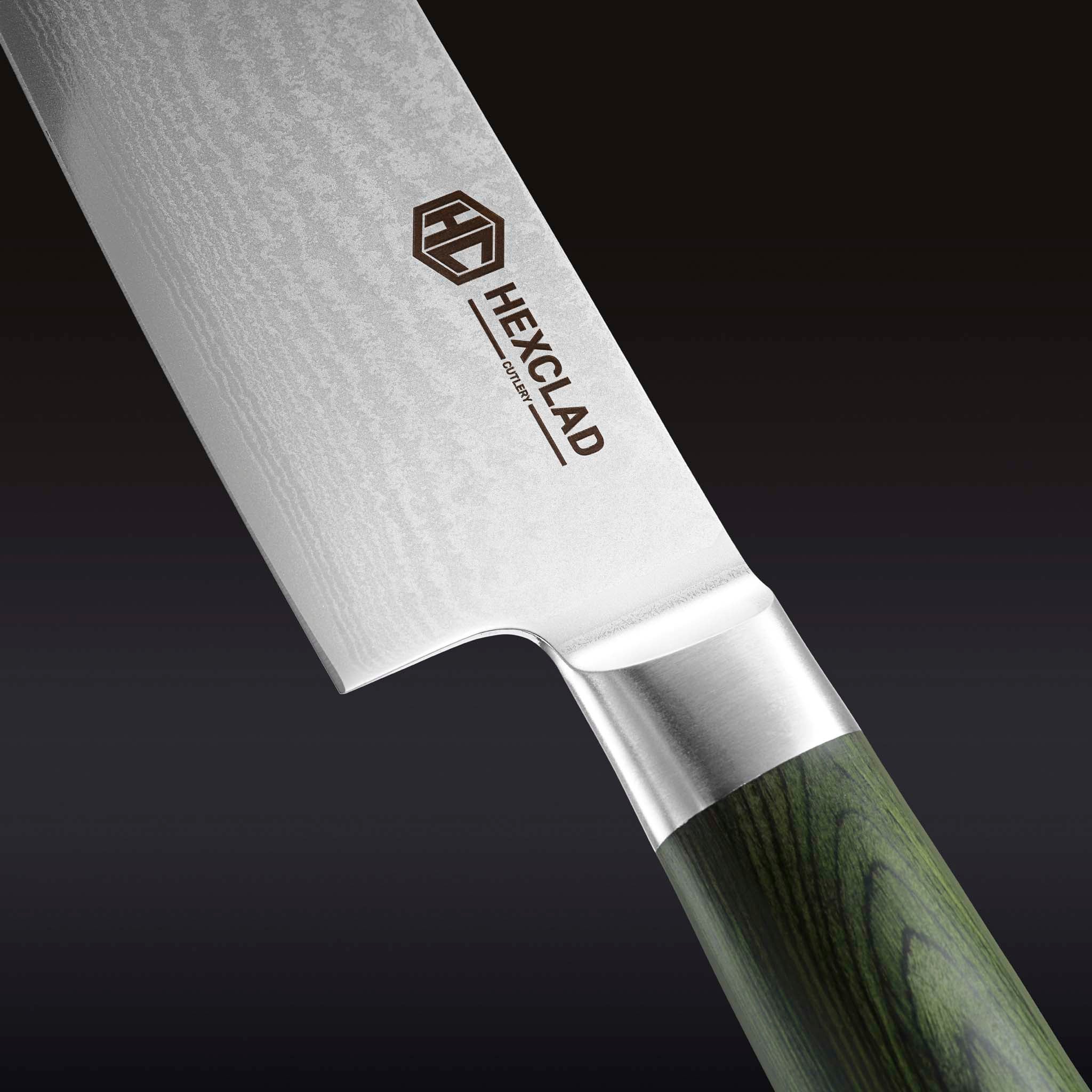 Damascus Steel Chef's Knife. 8 (Green) - Image 2