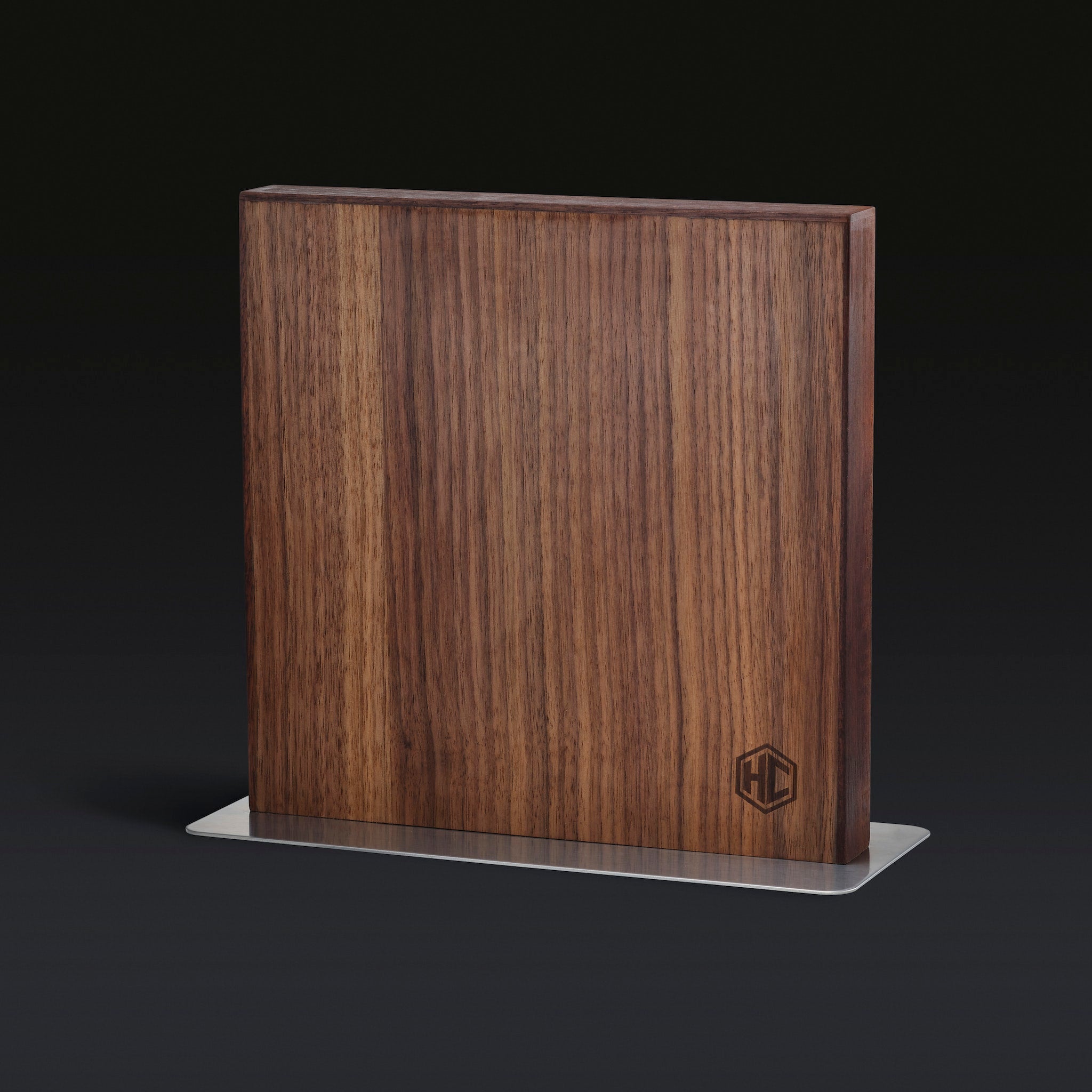 Magnetic Knife Block. Walnut
